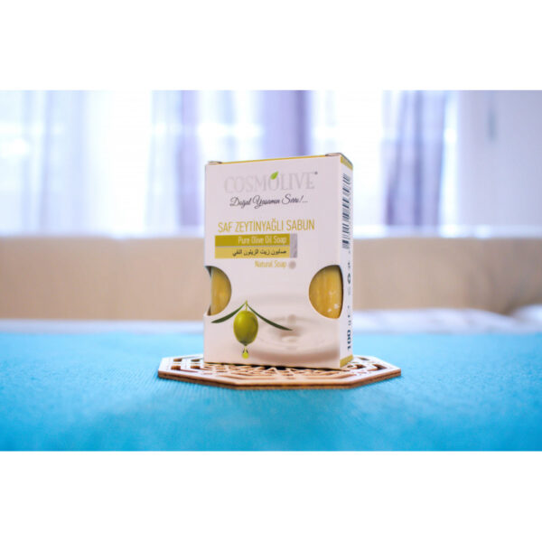 Savon naturel à l'Huile d'Olive Pure pour visage, corps et cheveux - Cosmolive - 100 g