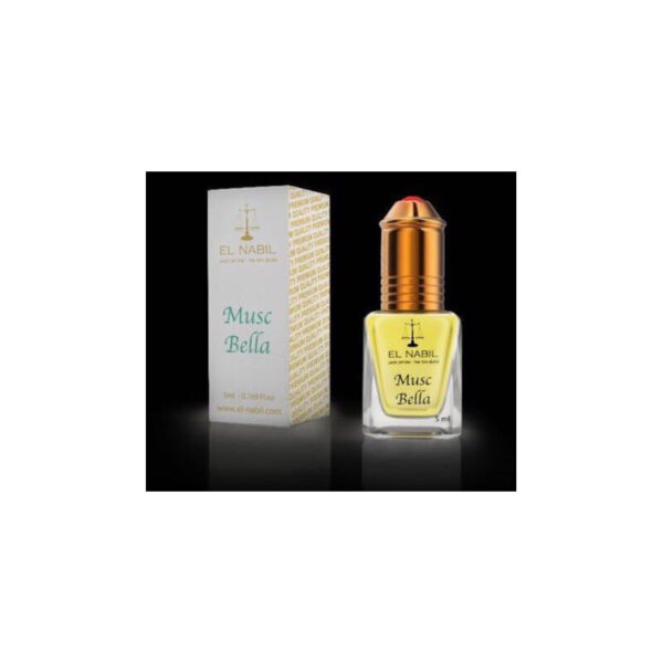 El Nabil Musc Bella– Parfum concentré sans alcool pour femme- Flacon roll-on de 5 ml