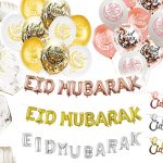 Kit décoration Eid Moubarek Rose, Argent ou doré
