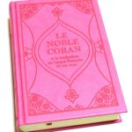 Le Noble Coran et la traduction en langue française de ses sens (bilingue français/arabe) - Edition de luxe couverture cartonnée en daim rose pour femmes