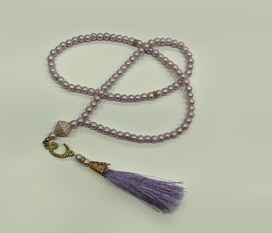 Chapelet Sabha de luxe à 99 perles - Couleur violet